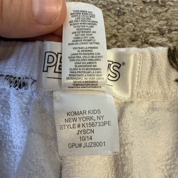 Peanuts Snoopy‎ Charlie Brown Kids Pajama Set Pants Shirt Fleece Cartoon S / M - Picture 7 of 13